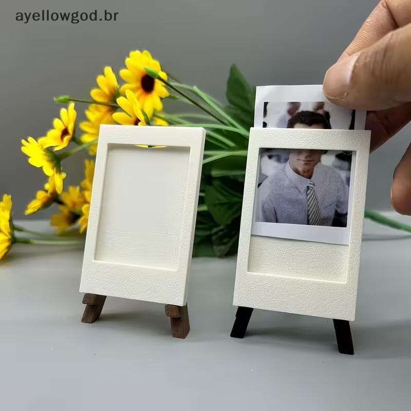 AYBR Mini Porta-Retratos Impresso Em 3D , Criativo , Minimalista , Decorativo , Suporte Para Exibição De Fotos , Memória