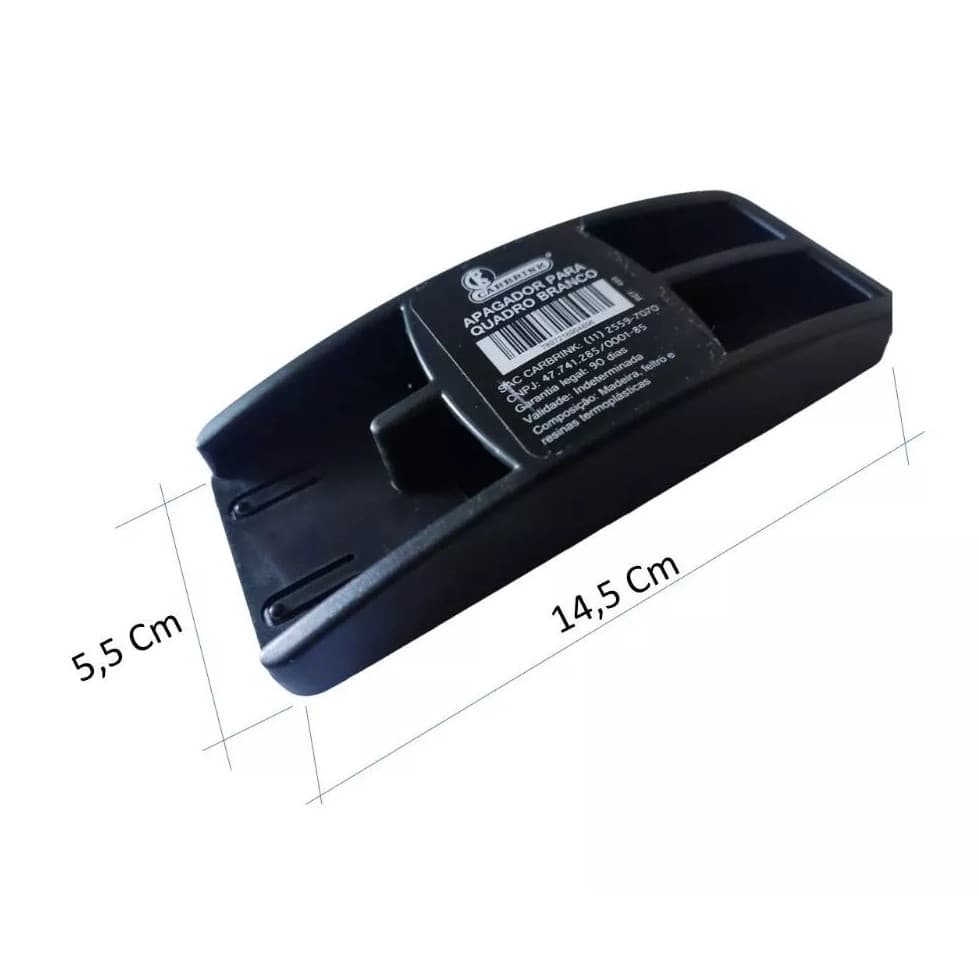Apagador para Quadro Branco Carbrink Lousa Escolar Escritório