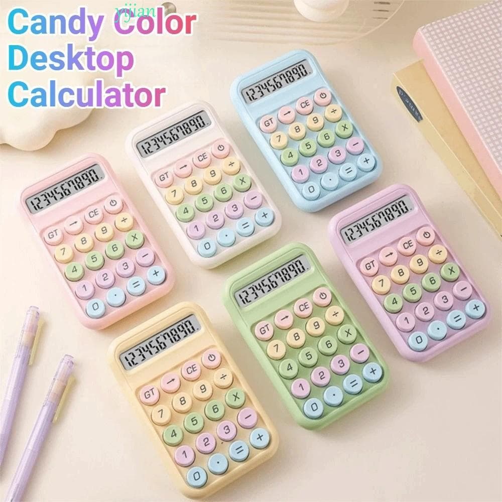Calculadora Eletrônica YIJIAN , De Teclado Mecânico De Cor Gradiente De Design Transparente
