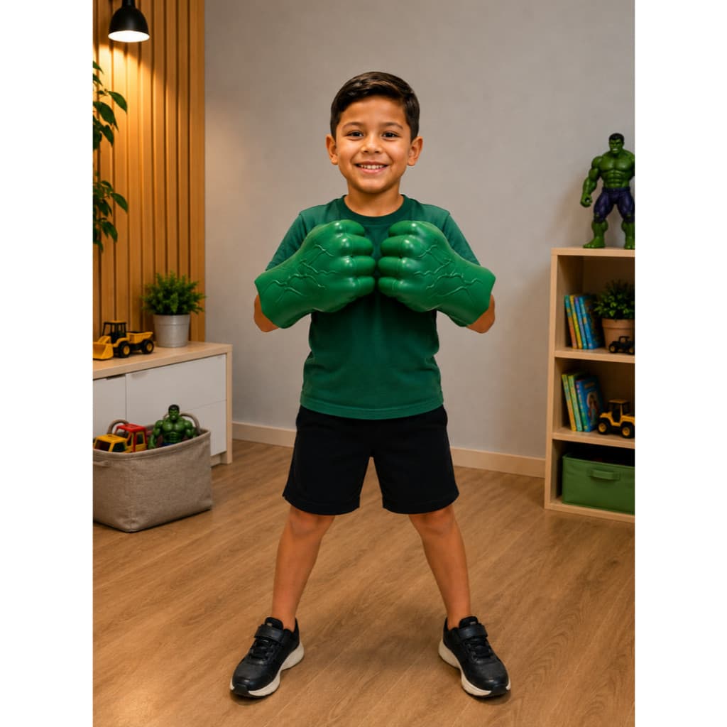 Luva do Hulk Realista Infantil Diversão Brincadeira Brinquedos