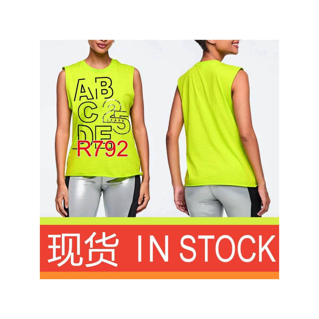 ZW Zun ba25th aniversário novo estilo masculino feminino solto sem mangas colete esportivo camiseta Top terno de dança R
