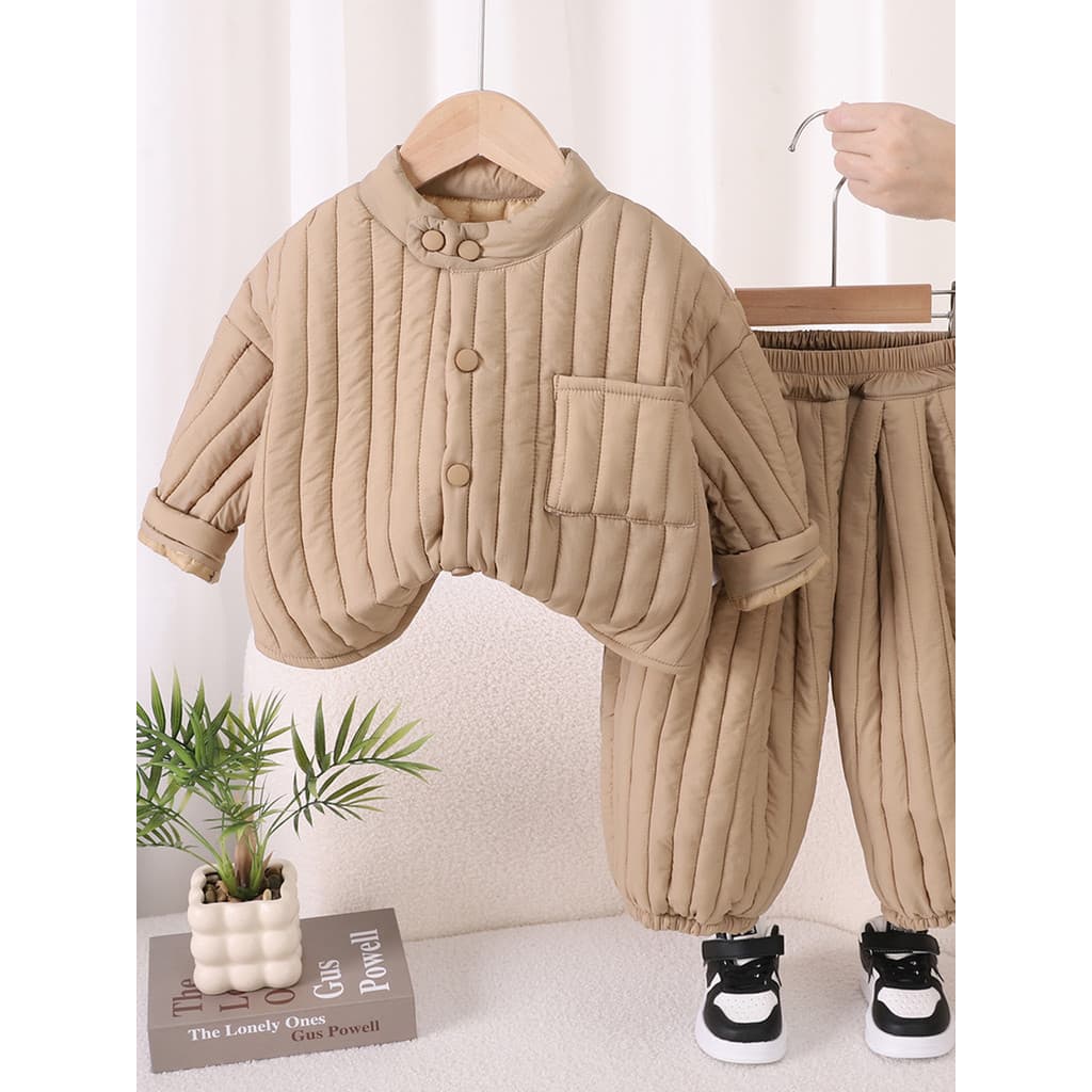 Roupas de inverno para bebês, roupas de algodão espessadas, terno para meninos e meninas, outono inverno, quentes, leves
