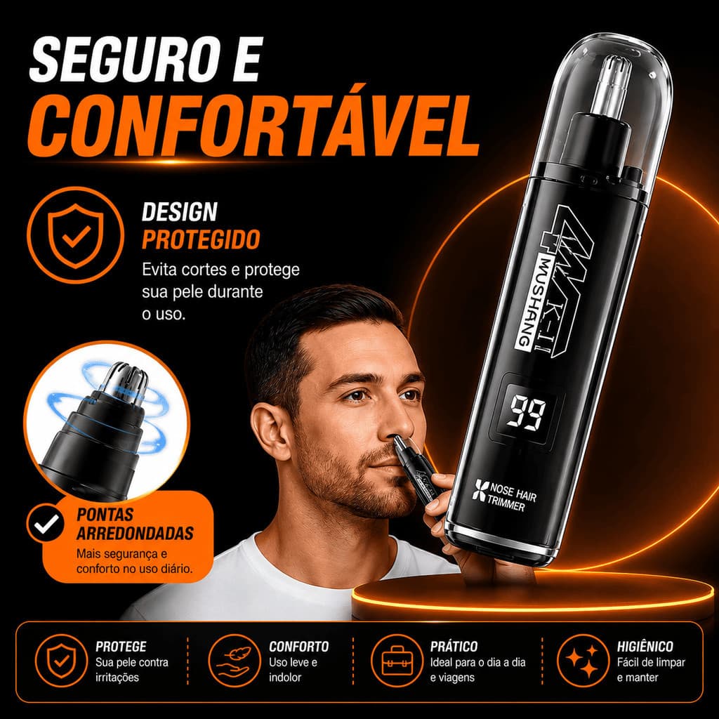 Aparador de Pelo Nariz Cortador Facial Para Orelha Rosto Aparador De Barba Pequeno Compacto Viagem