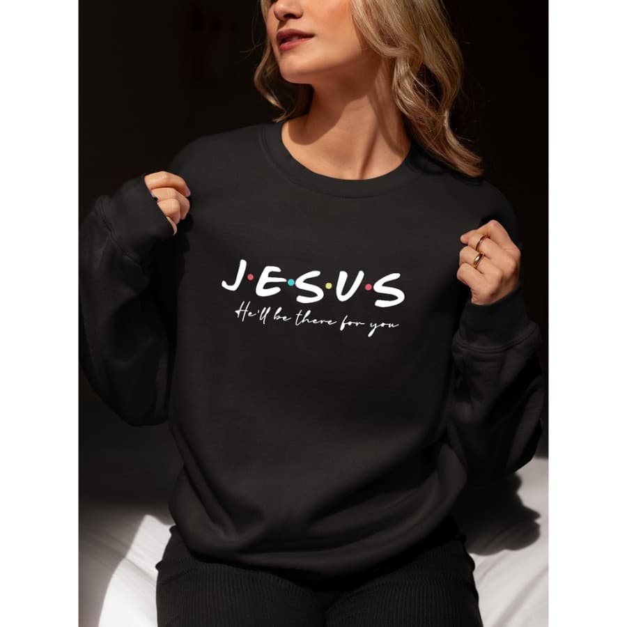 Blusa de Frio Feminino Moletom Gola Redonda Careca Jesus Moletom Peluciado e Estiloso Unissex