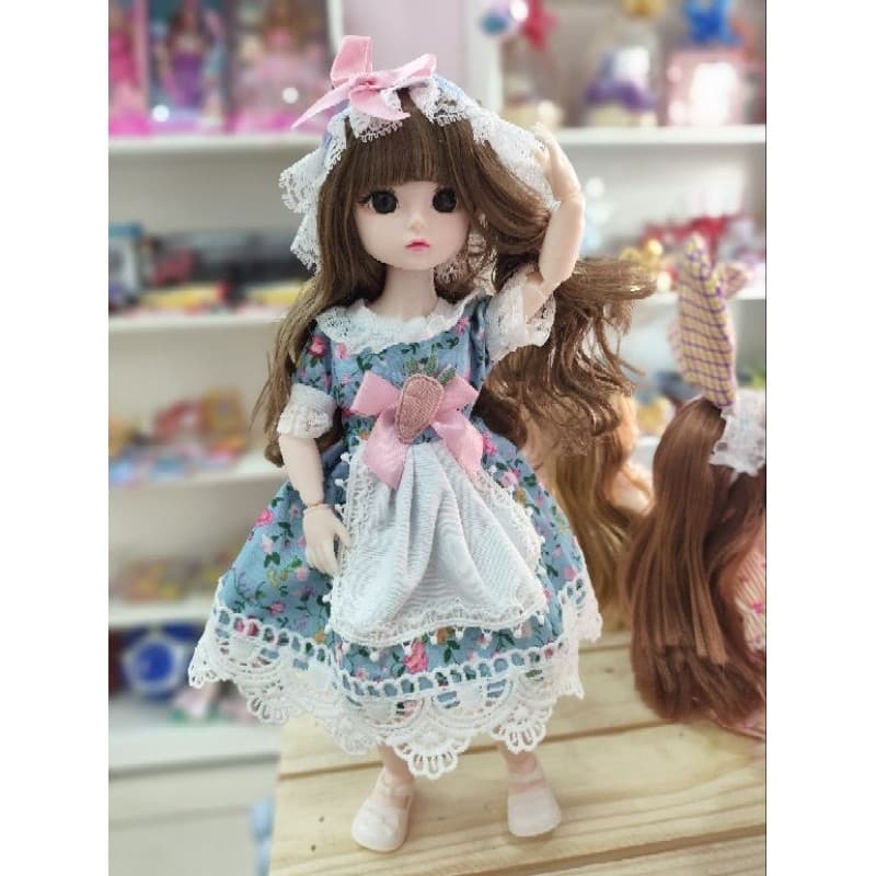 Boneca BJD De 30 Cm Com Roupas , Cabelo Longo , Olhos Atraentes , Princesa , Bonecas , 1/6 SD