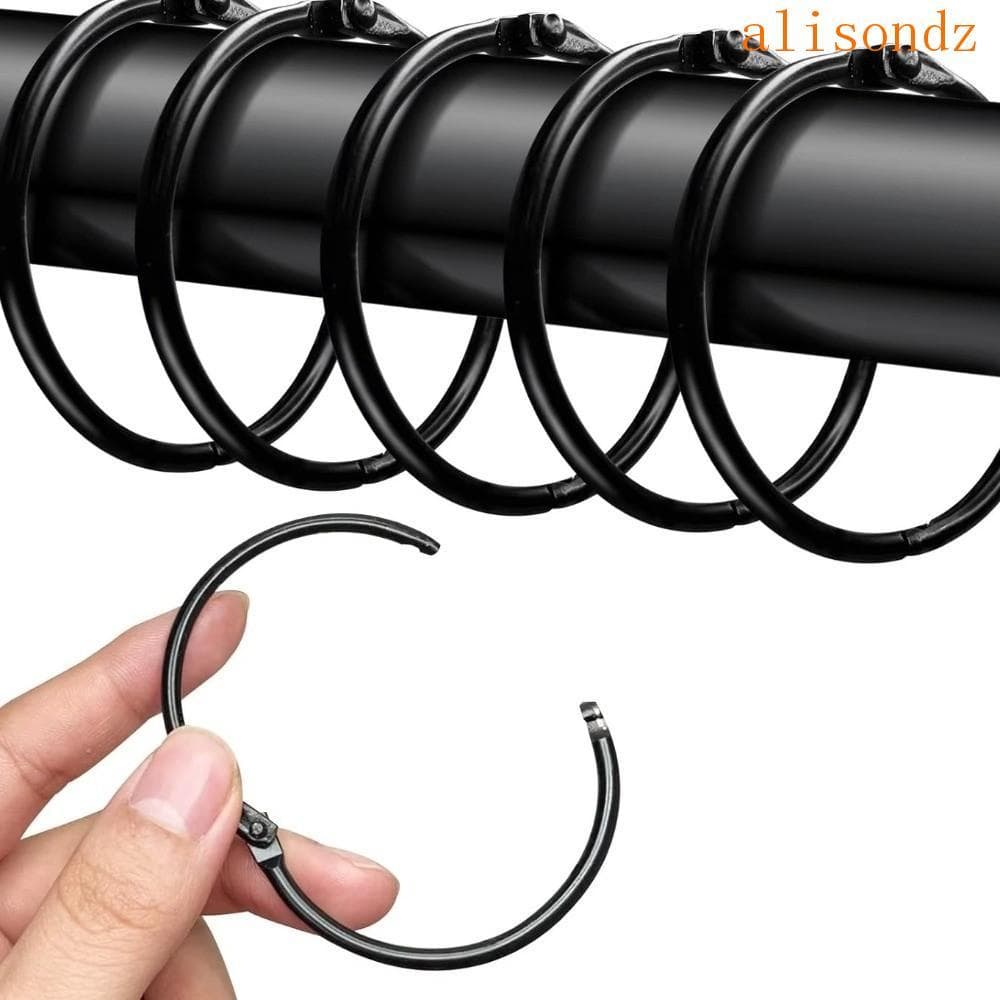 ALISOND1 12 Pcs Ganchos Para Cortina De Chuveiro , Anéis De Banheiro Anti-Queda À Prova De Ferrugem , Suporte De Carga F
