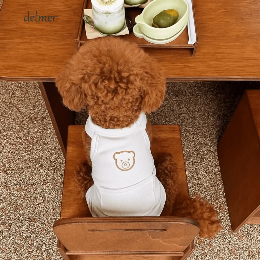 DELMER Roupas Para Animais De Estimação , Calças Respiráveis Da Moda Com Alça Macacão Macio Cachorro E Gato