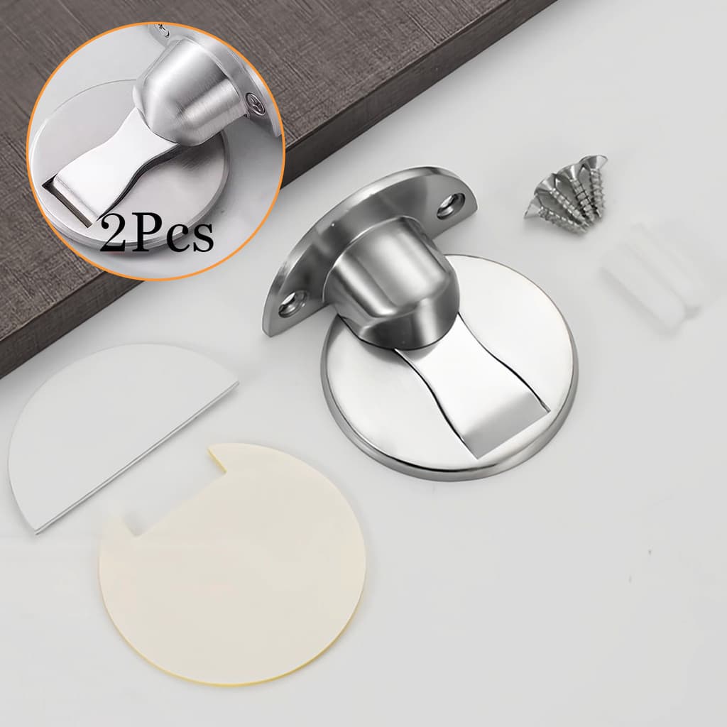 Prendedor Magnético para Porta 2 Unidades, Fixação Forte com Imã Inox 304