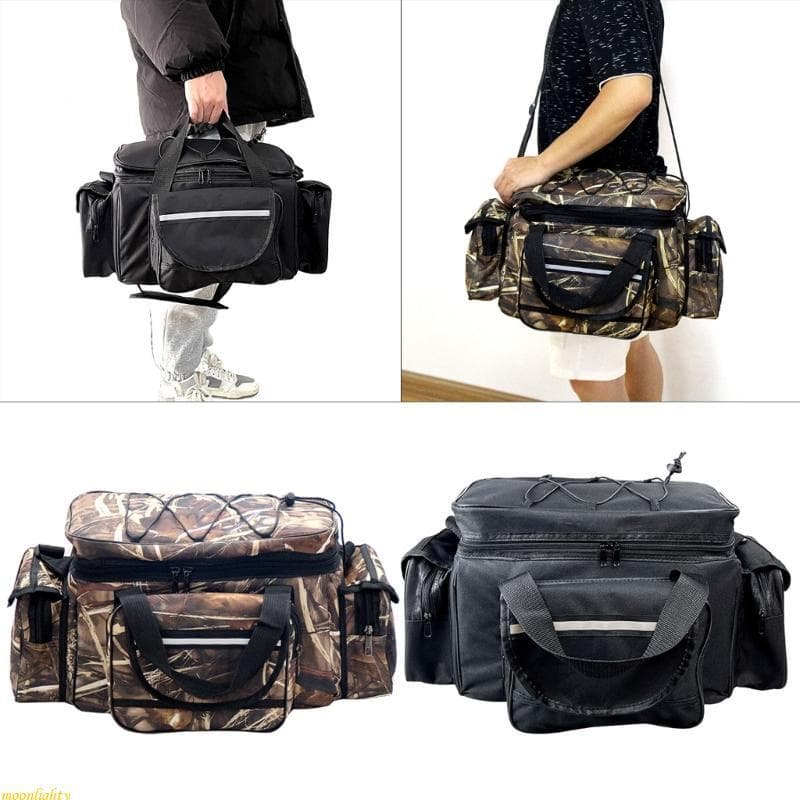 moonlighty Equipamento Pesca Bolsa Multibolsos Armazenamento Equipamentos Capacidade