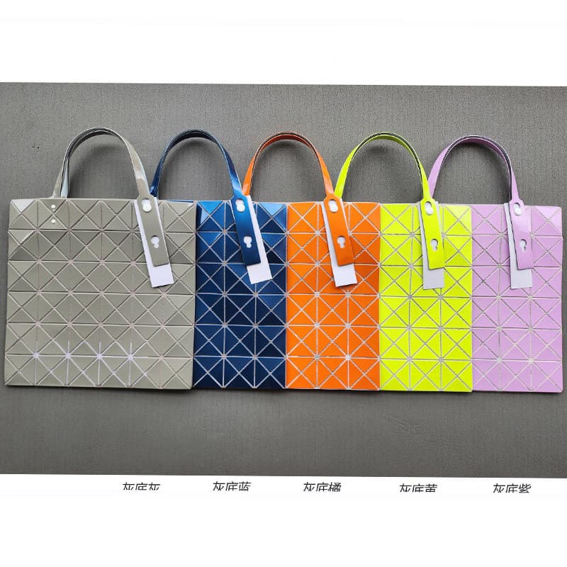 26 bolsa japonesa Original losango brilhante fundo cinza seis grades bolsa feminina portátil de um ombro