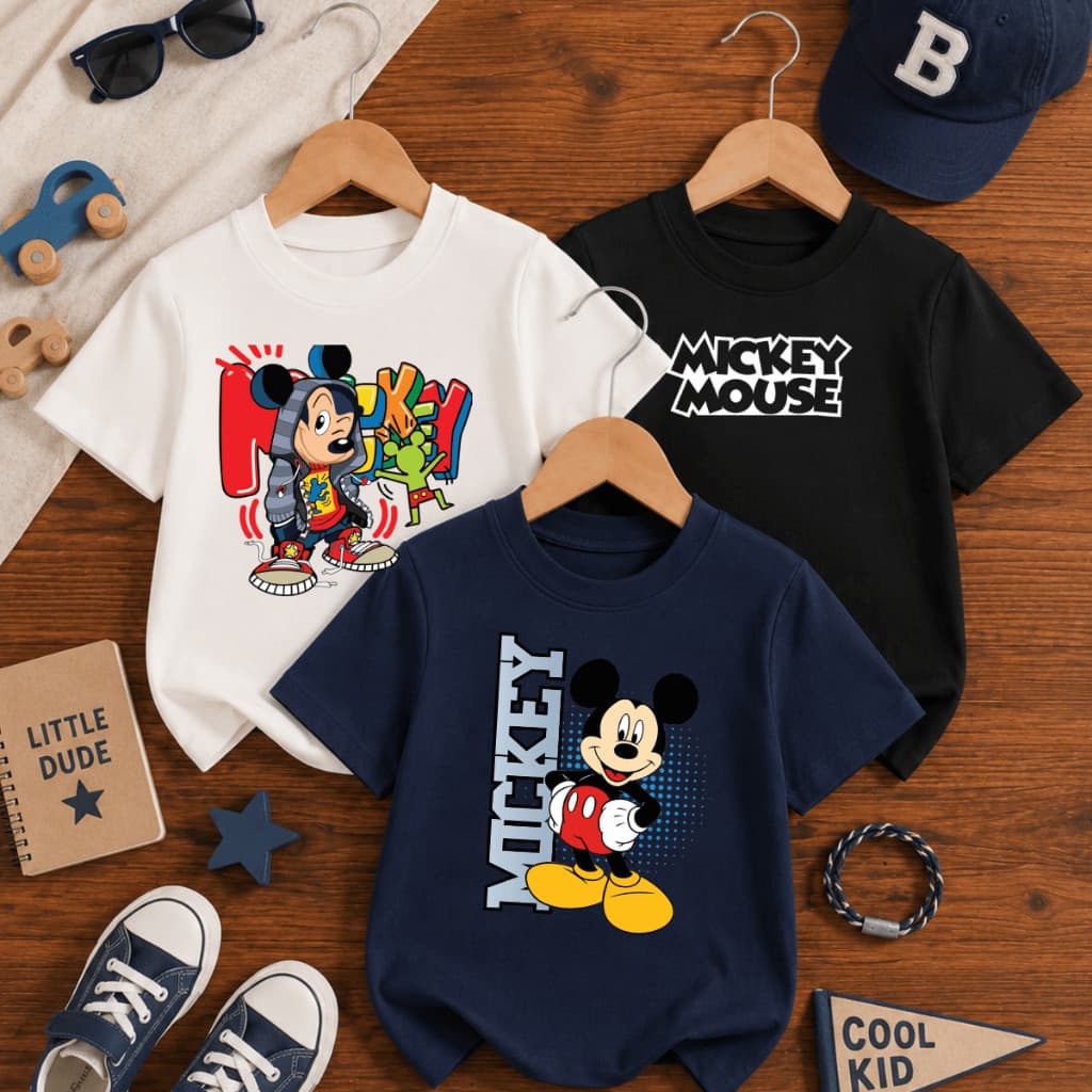 Kit 3 camisetas masculina infantil Juvenil Estampa Divertida conjunto sofisticado inspiração 2 ao 16