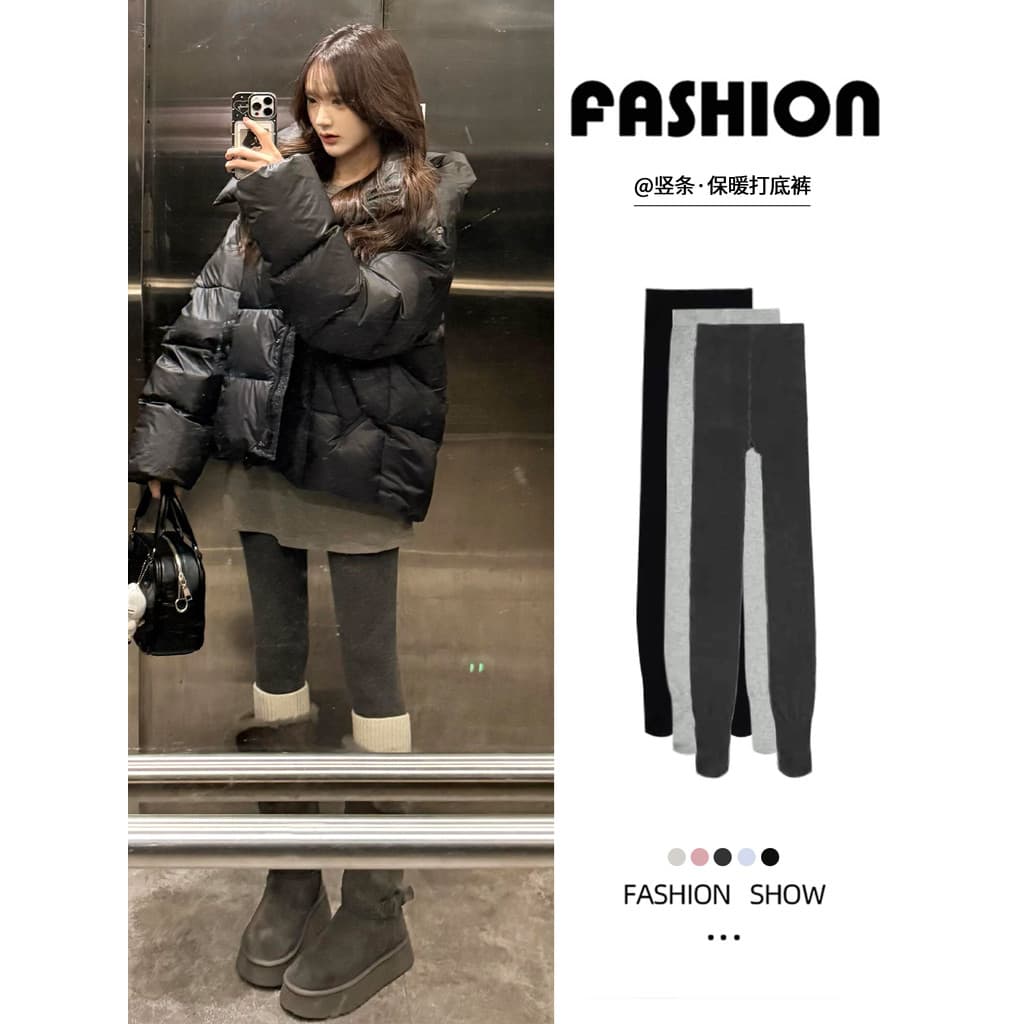 Cinza escuro mais veludo fogão Leggings feminino olhar mais magro outono inverno novo estilo quente engrossado magro-aju
