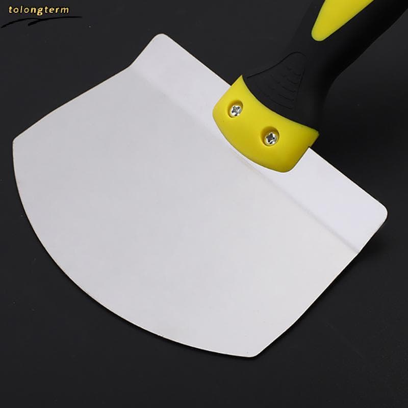 Massa de Aço Inoxidável Pintura de Parede Gesso Espátula Arco Cinza Pá Alimentação Enchimento Raspador de Ferramentas de