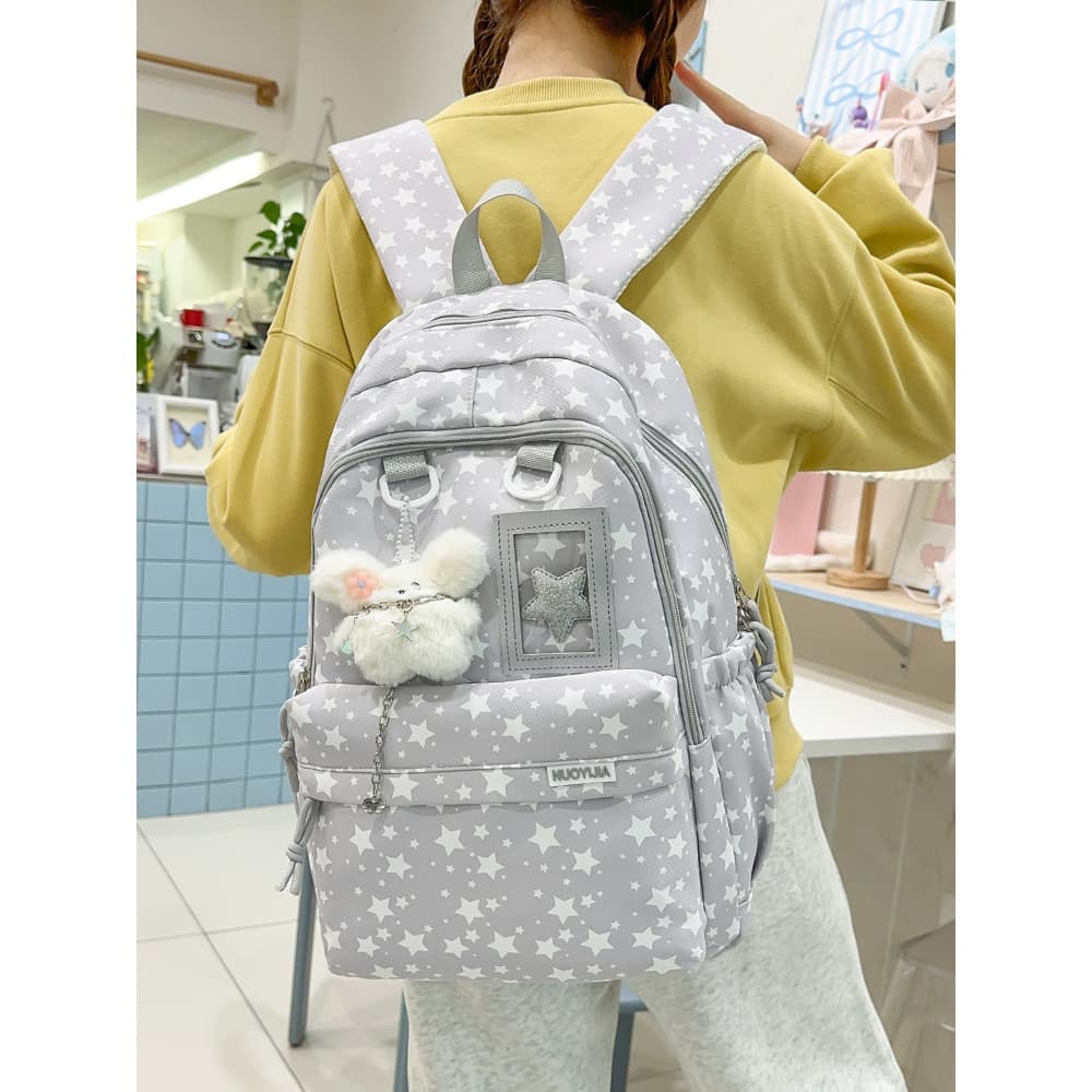 Design Original contraste cor mochila feminina júnior estudante do ensino médio mochila menina grande capacidade leve Ca