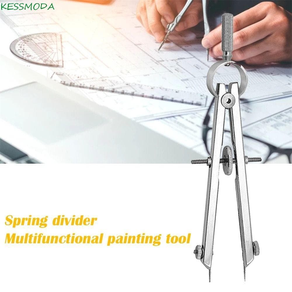 Bússolas De Mola De Metal Com Trava , Material Escolar Profissional De Alta Precisão , Transferidor De Bússola