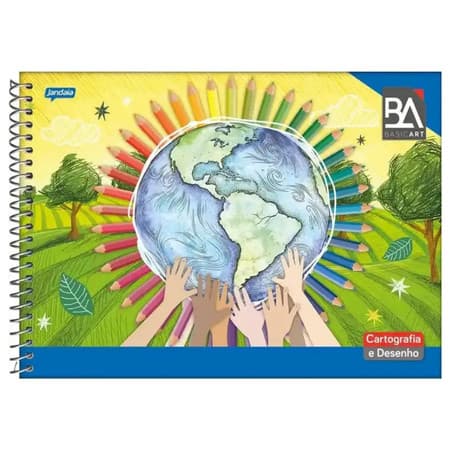 CADERNO DESENHO ESPIRAL FLEXIVEL  BASIC ART 48FLS - JANDAIA