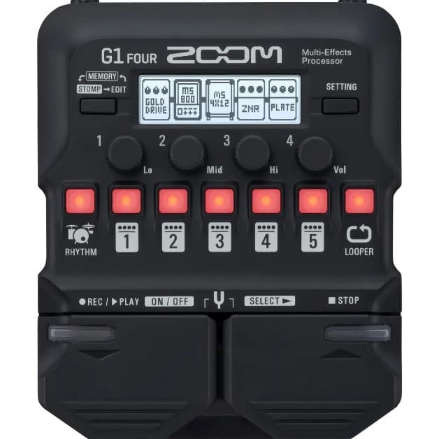 Zoom Pedal De Efeitos Para Guitarra G1 Four Preto