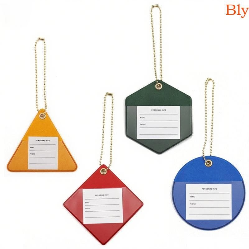 Etiqueta De Bagagem De Couro Elegante Bly Identificador De Endereço De Mala Portátil