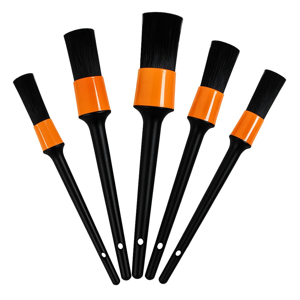 Kit 5 Unidades Pincel de Limpeza Externa Tamanho 10 12 14 16 18 Uso Automotivo Externo Limpeza Carro
