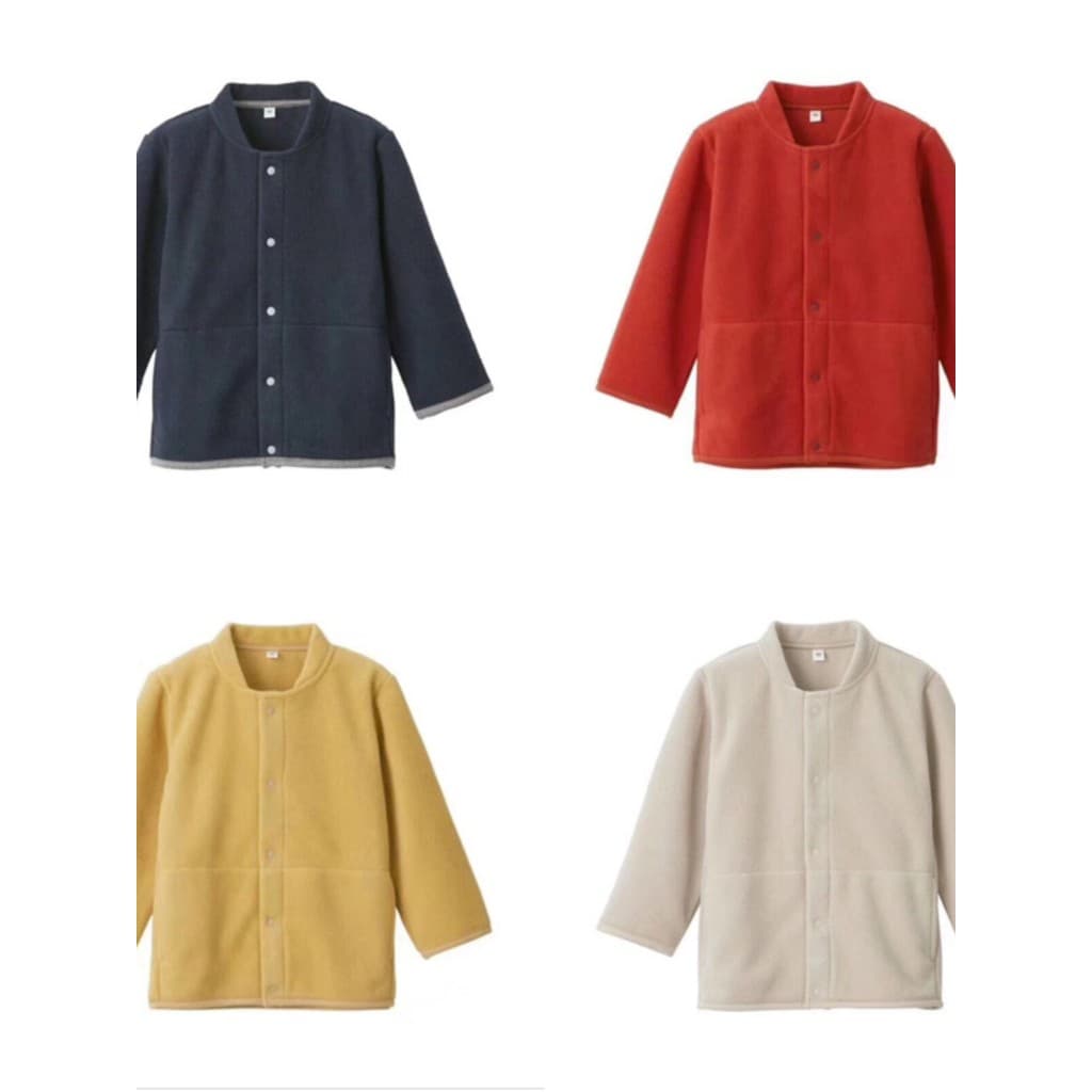 Estilo japonês crianças primavera outono jaqueta Polar velo moletom Homewear cor sólida das mulheres dos homens mesmo es