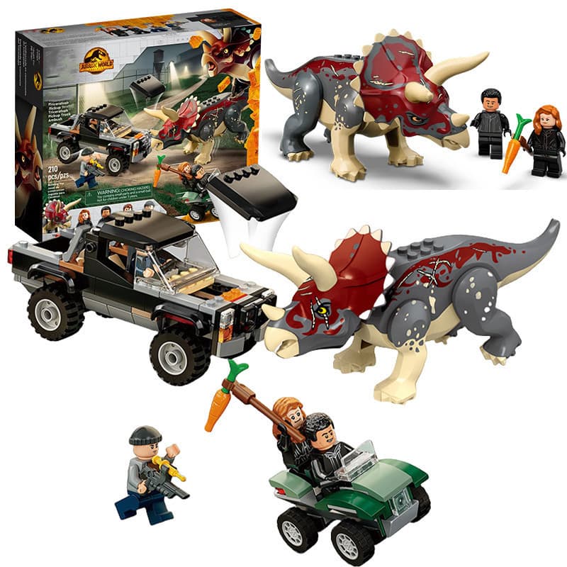 Transporte rápido tentação Triceratops tiranossauro Rex dinossauro mundo compatível Lego construir