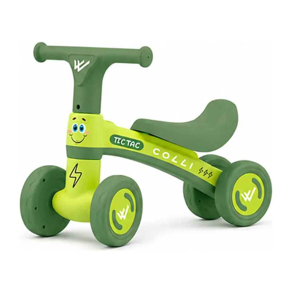 QUADRICICLO BICICLETA DE EQUILÍBRIO INFANTIL COLLI TIC TAC VERDE
