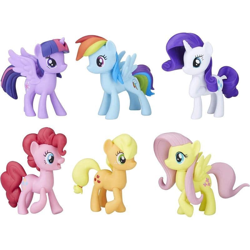 Conjunto De Coleção My Little Pony Friendship Is Magic Toy Meet The Mane 6-6 Figuras De Pônei Incluindo Brilho Crepuscul