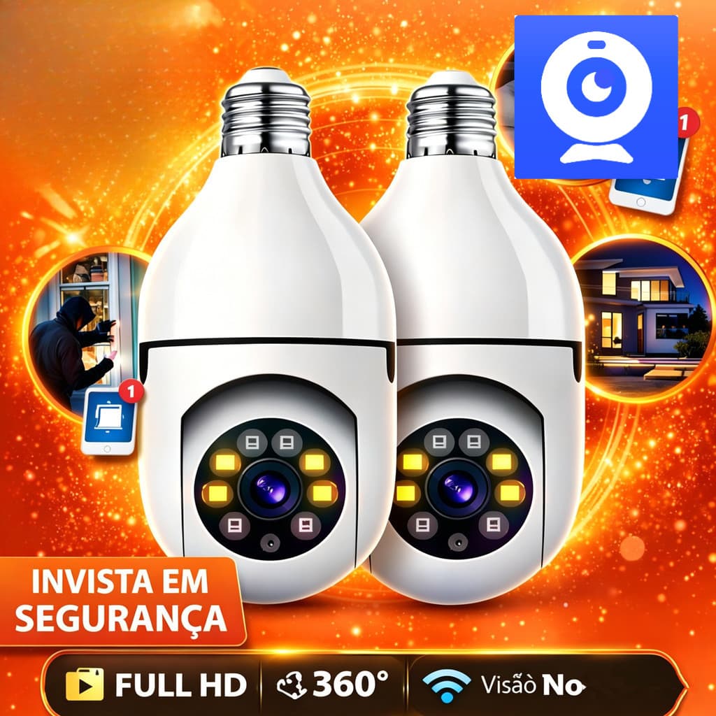 Câmeras De Segurança 360 WiFi IP HD Visão Noturna Sem Fio PTZ V720 APP