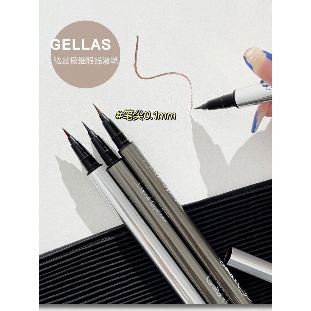 Gellas Eyeliner Delineador Ultra-Fino Caneta Gel Delineador Genuíno Debaixo ao Delineador Marrom
