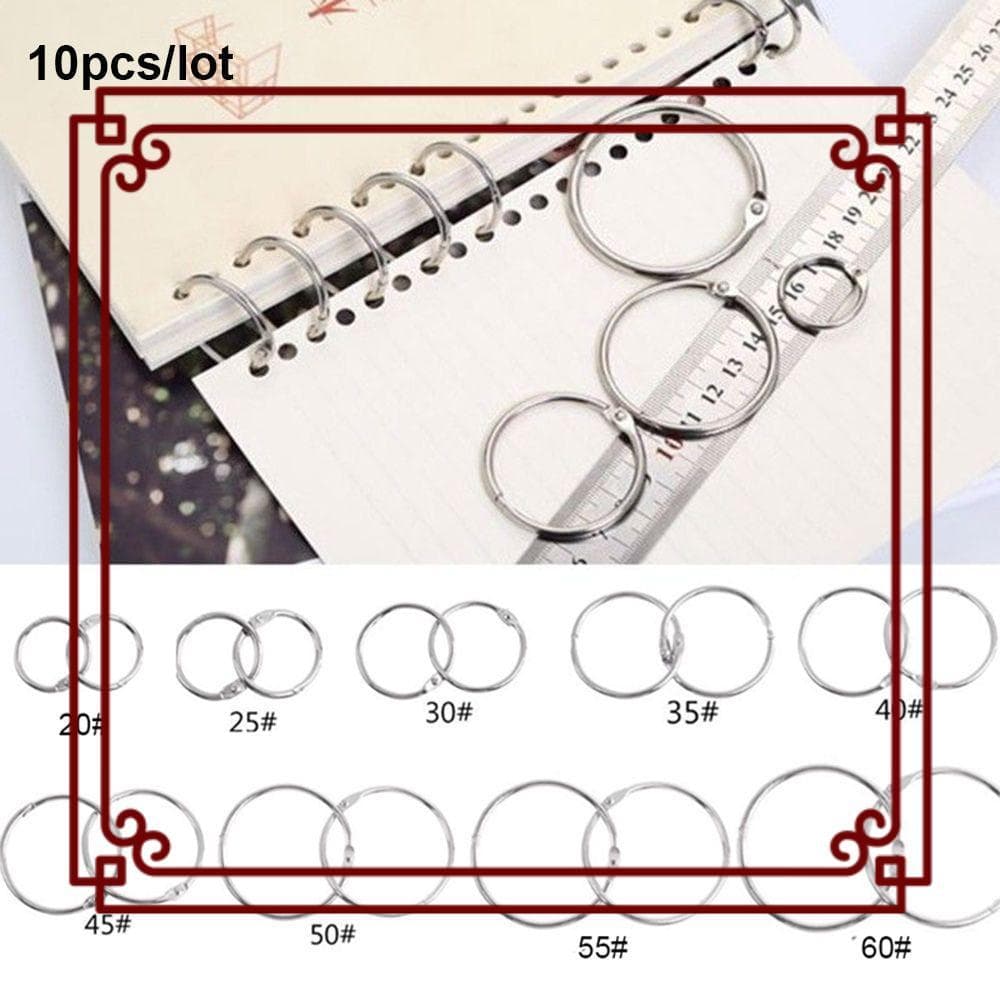 10 Pçs/Lote Folha Solta Fichário Notebook Álbum Artesanato Clipes De Scrapbook