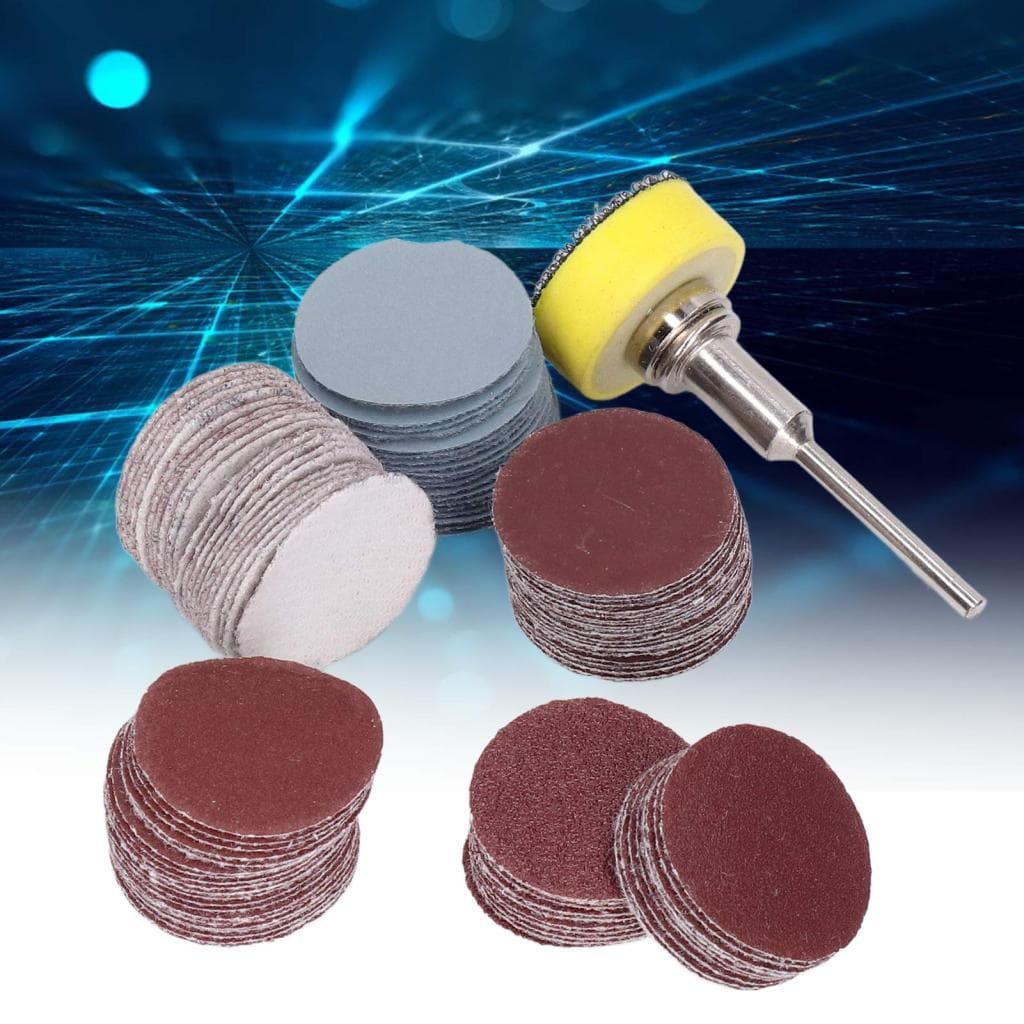 Promessa1.br Kit de discos de lixa de 100 unidades de aço inoxidável de alumina Conjunto de disco de troca rápida para