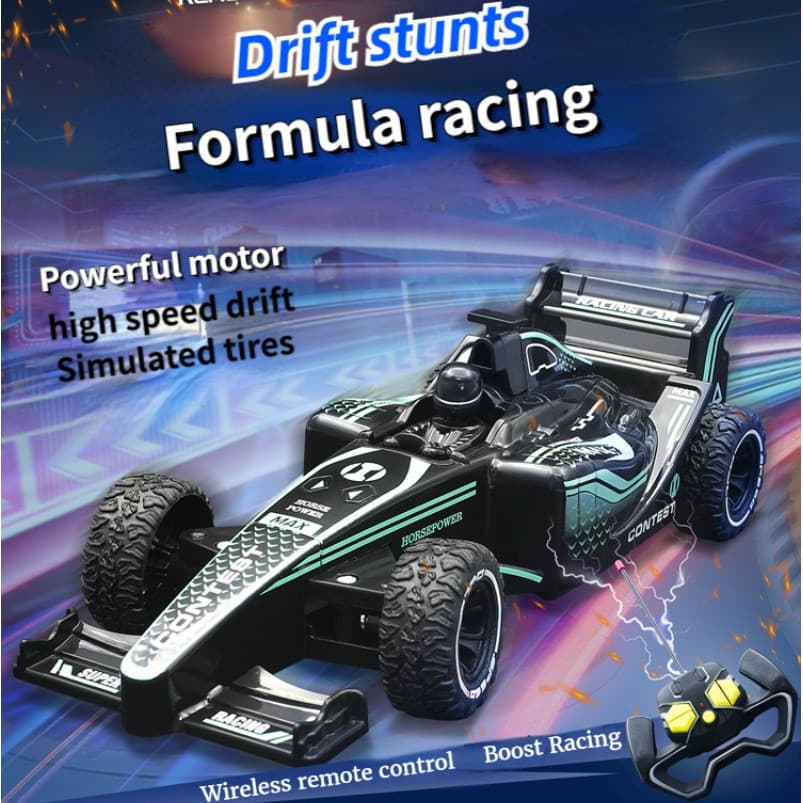 Carro De Controle Remoto Infantil rc racing F1 Fórmula Tração Nas Quatro Rodas Deriva Corrida Elétrica Menino Bebê Model