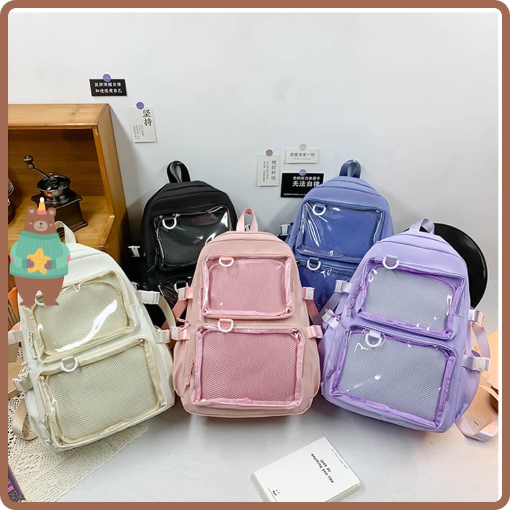 Mochila , Bolsas Escolares Kawaii Com Dois Bolsos , Itabag De Grande Capacidade Para Estudantes Universitários