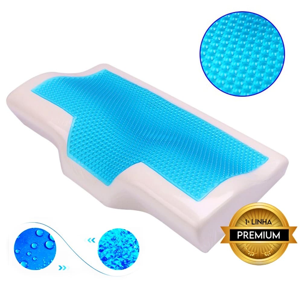 Travesseiro Nasa Cervical Viscoelástico Espuma Com Gel Ortopédico PREMIUM