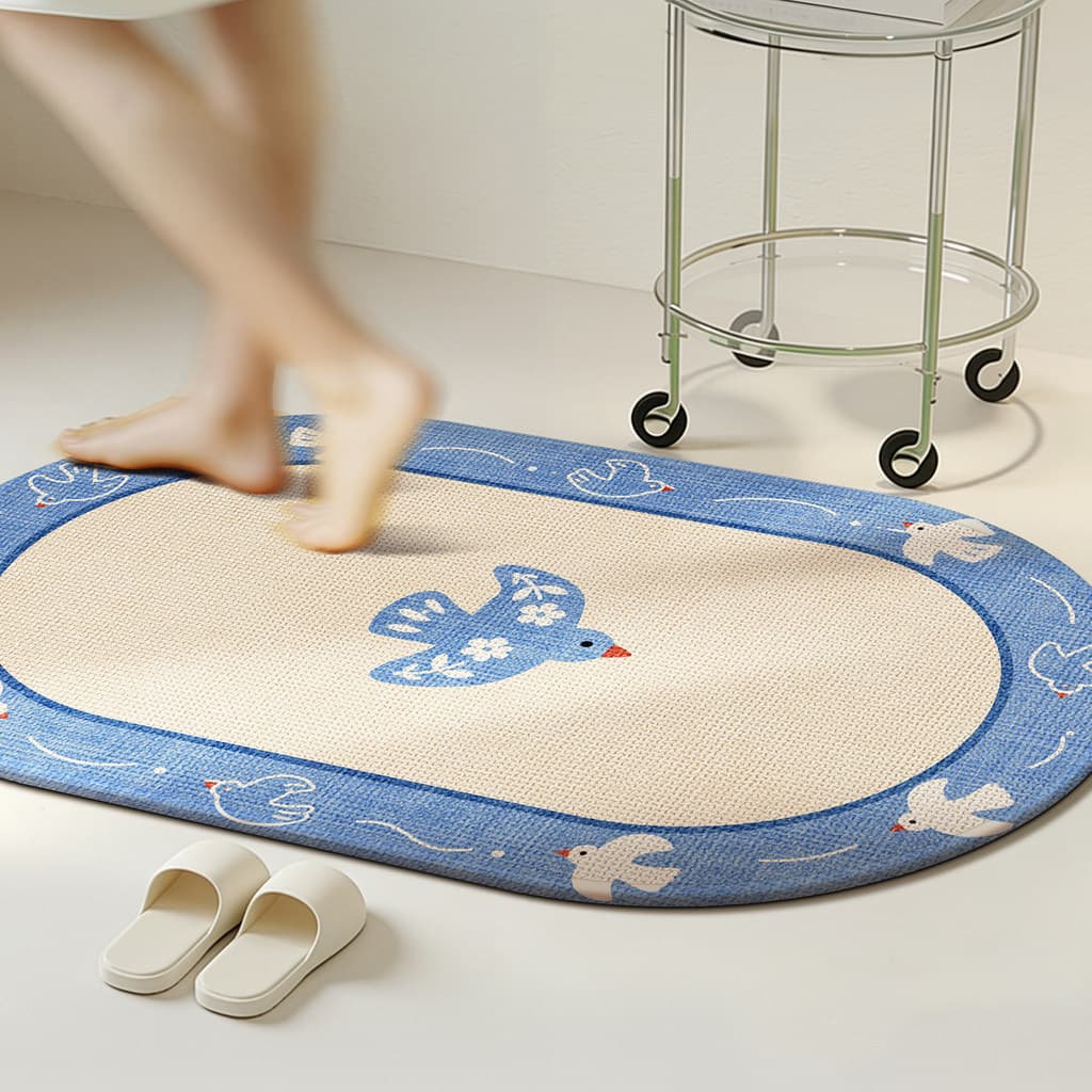 Imitação de linho banheiro antiderrapante absorvente tapete do banheiro tapete da porta do toalete pé tapete do banheiro
