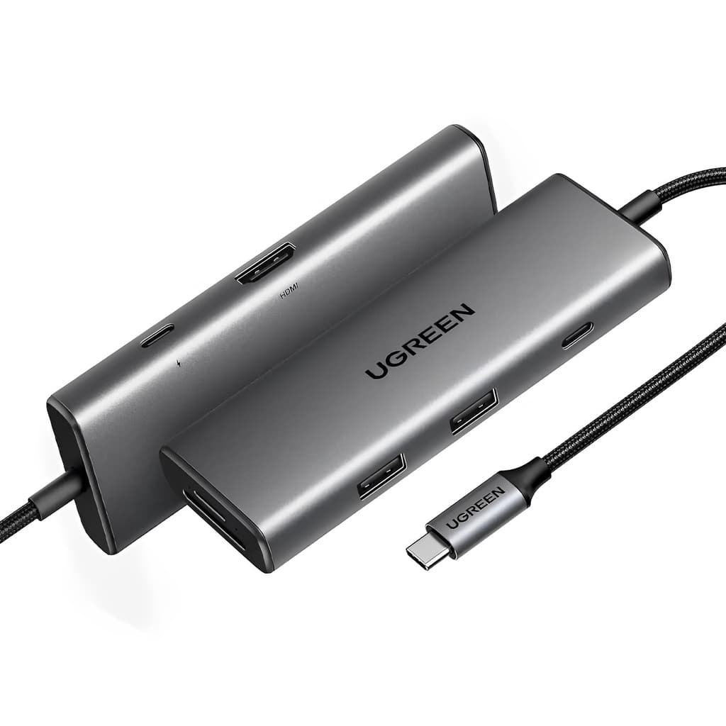 Hub Usb Ugreen Com Rj45 Giga/Hdmi/3P Usb-A 3.0/Sd/Tf/Vga/Usb-C 100W - Cm498