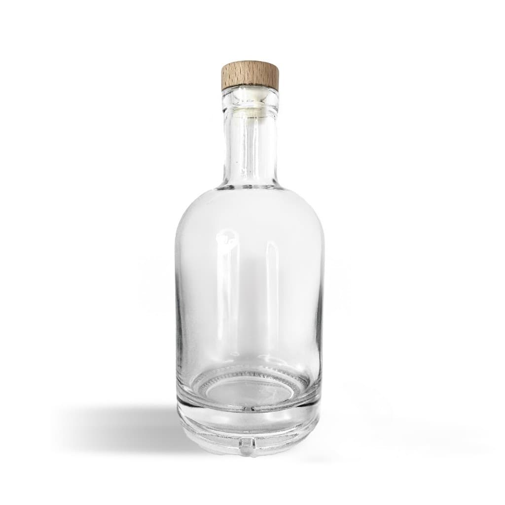 6 Garrafas De Vidro Vazia 375 ml Com Tp Rolha Kaleido