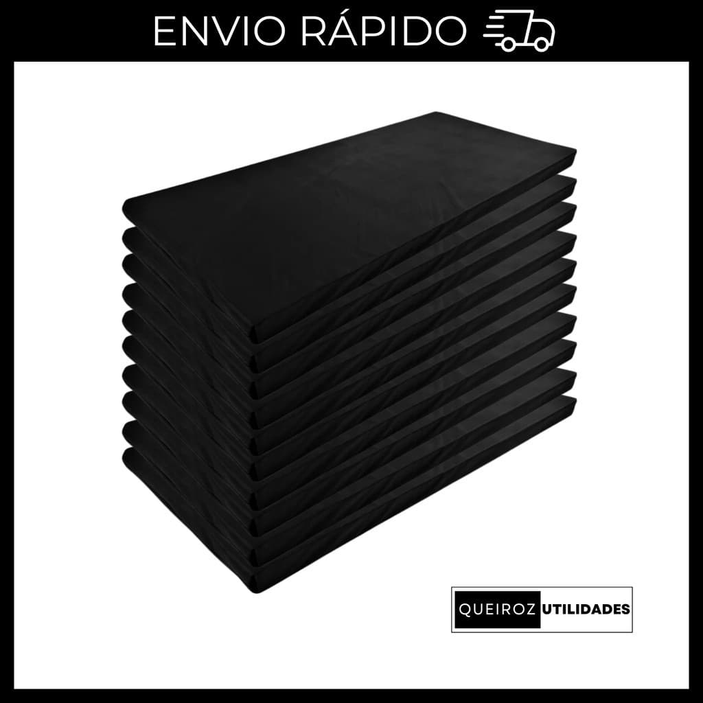 KIT 10 COLCHONETES PRETO ACADEMIA / YOGA / PILATES / ACADEMIA / ESPUMA oferta