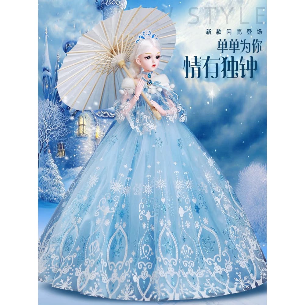 Elsa Elsa 60cm Boneca Oversized Dress Up Set Menina Presente de Aniversário Princesa Brinquedo Infantil Tamanho Grande