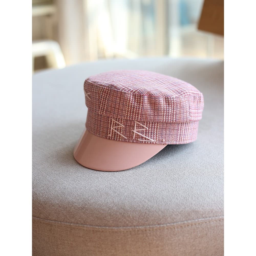 R RB Chapéu Estilo Europeu Americano Boina Pintor Chapéu Octogonal Tamanho Rosa Chapéu Newsboy Boné Xadrez Britânico
