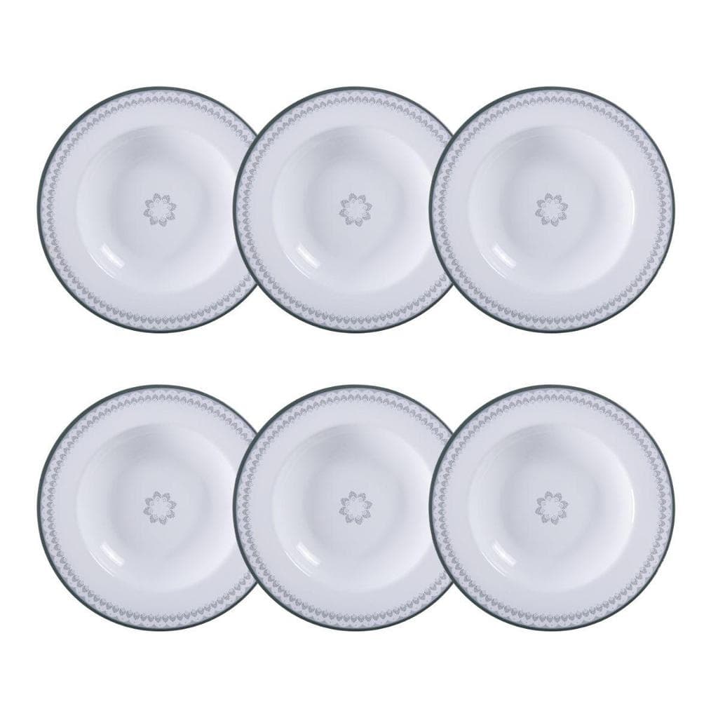 Conjunto 6 Pratos Fundos Zenith Porcelana 23 cm Tramontina