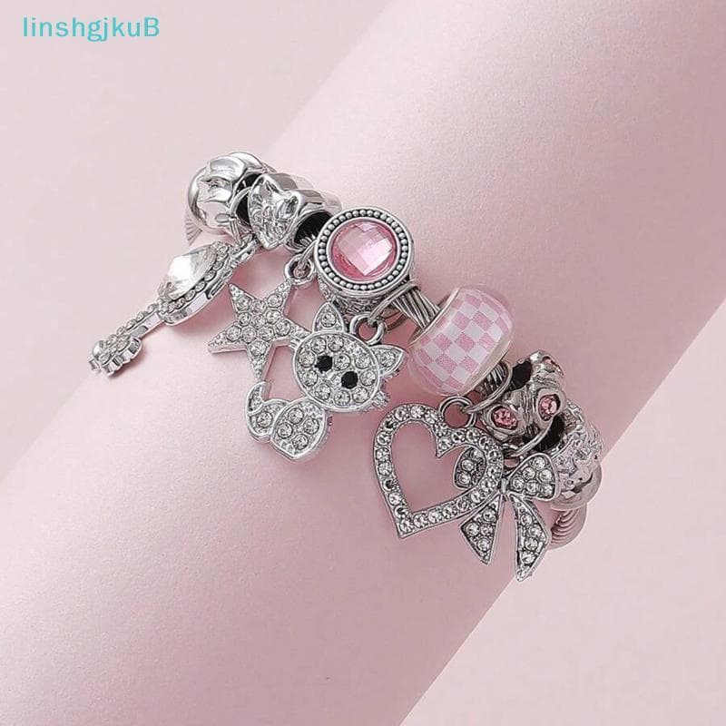 [lLinshgjkuB] Pulseira De Coração Com Laço Moderno Para Mulheres , Acessório De Joias Leve E Requintado Festa Em Viagens