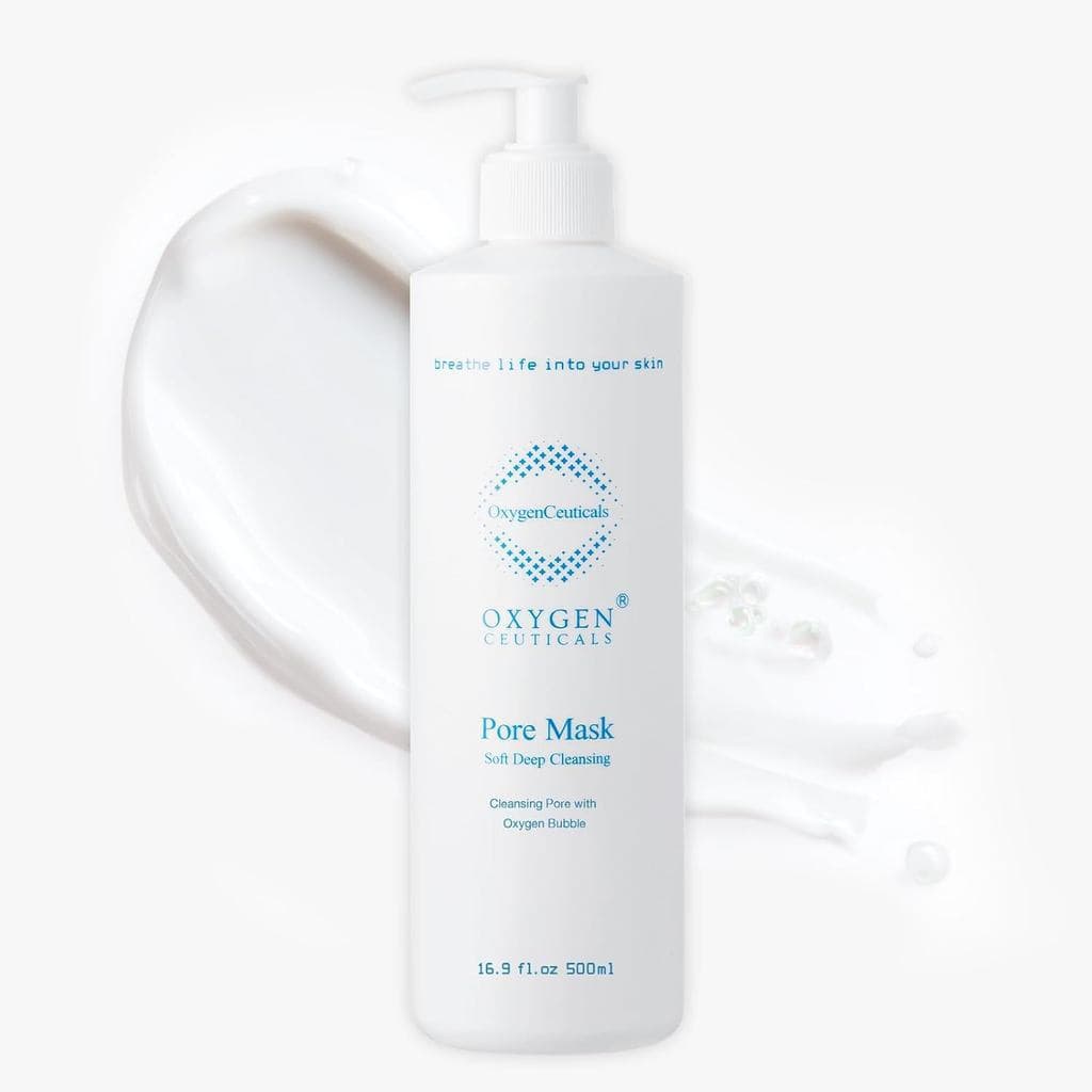 Máscara para Poros OxygenCeuticals – Espuma de limpeza facial profunda, contém ácido esteárico, óleo de lavanda e extrat