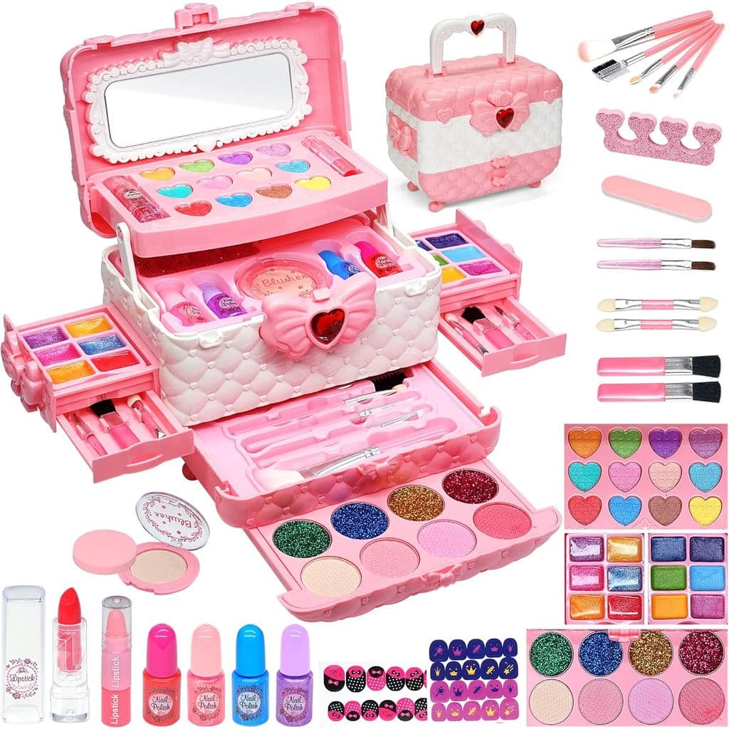 Conjuntos de Maquiagem para Meninas - Conjuntos de Maquiagem para Meninas de 5 a 8 Anos, Maquillaje para Niñas, Kit de M
