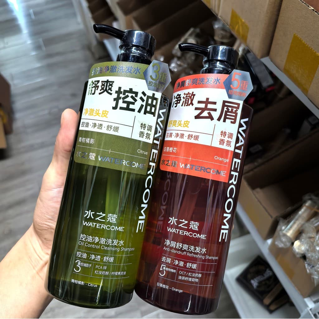 Shuizhiko Shampoo de Aminoácidos Sem Silicone Anti-Queda de Cabelo Gengibre Ginseng Controle de Óleo Anticaspa Caviar Qu