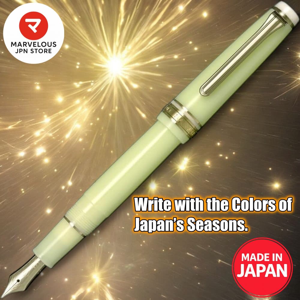 Caneta-tinteiro SAILOR SHIKIORI Harutsugudori MF 14K com ponta de ouro feita no Japão 11-1231-301