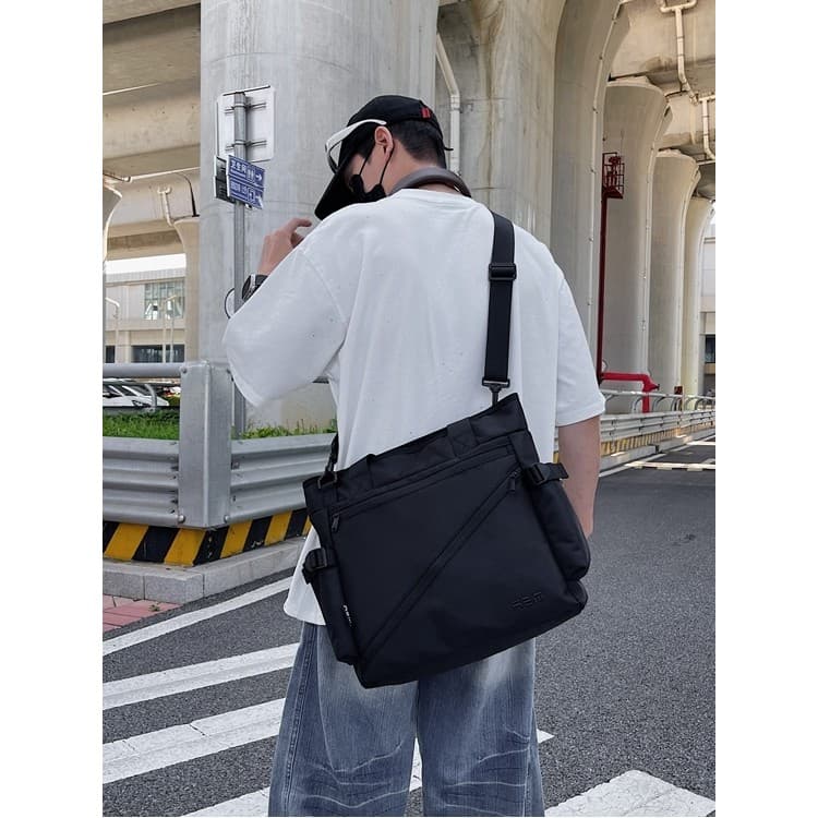 Estudante versão coreana Casual sacola grande capacidade bolsa de ombro feminina à prova dwaterproof água náilon Crossbo