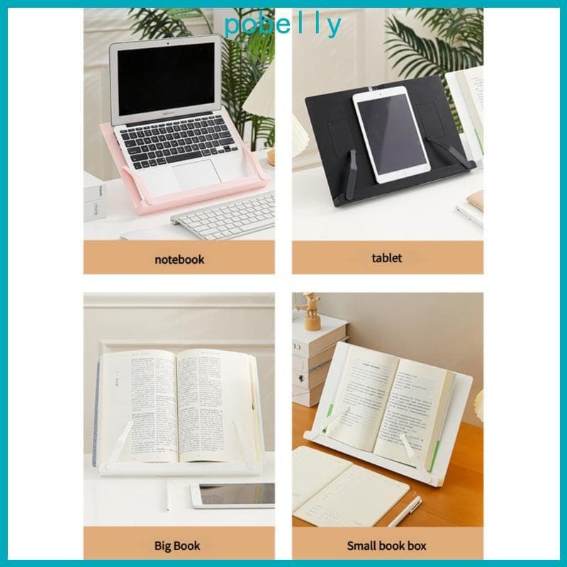 Suporte Ajustável Para Livros Didáticos Pob, Estante Dobrável Receitas Tablet