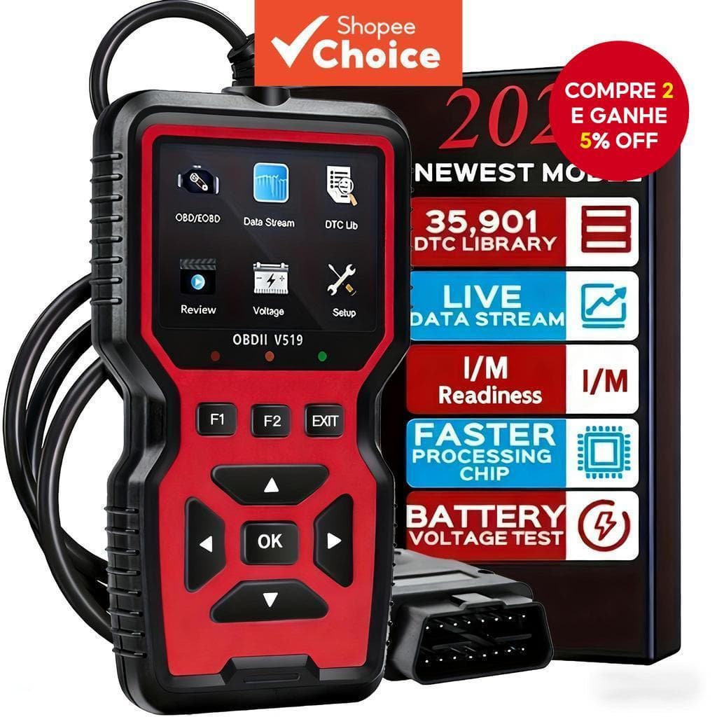 Leitor De Código De Scanner OBD2 Profissional Ferramenta De Diagnóstico Automotivo Ler E Limpar Códigos De Falha Do Moto