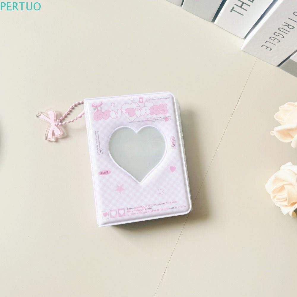 Álbum De Fotos PERTUO Star-chasing , Mini Cartões Fofo Com Design Oco , Pingente De Armazenamento De Desenhos Animados E